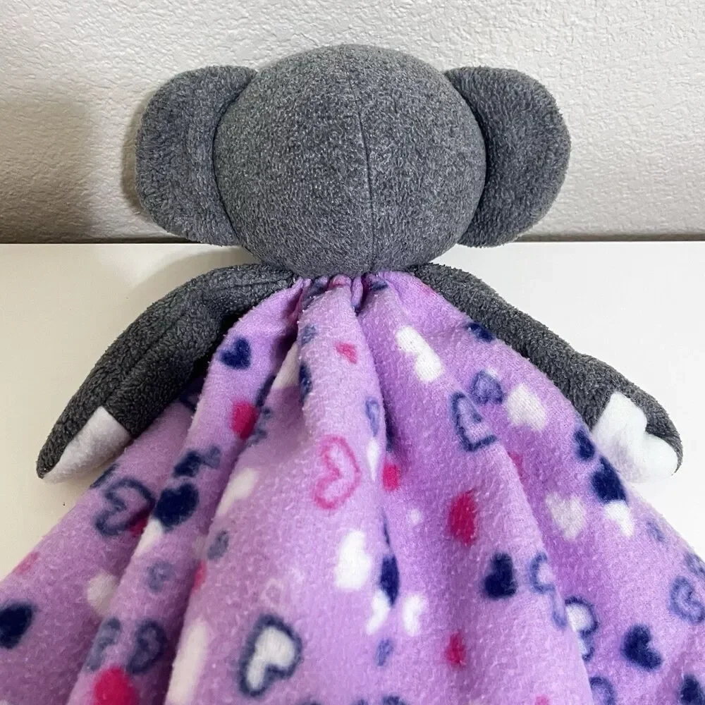 Cuddly Creations Koala Bear Security Blanket Lovey Lovie Purple Hearts Australia